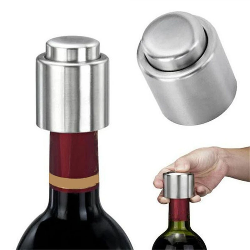 Wine Stopper Vacuum - Bộ 2 Bình Đựng Rượu Inox