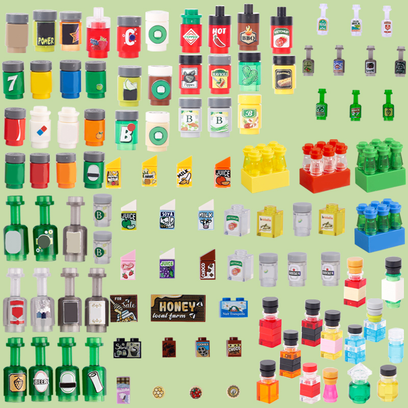 Wine Beer Supermarket - MOC City Street Figures Drink Bottle