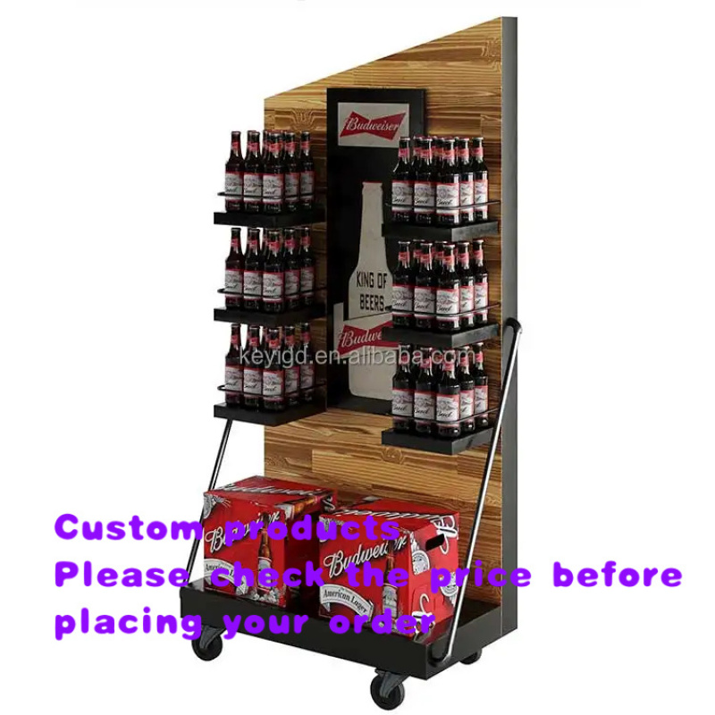 Wine Beer Supermarket - custom.Wine Display Rack Supermarket Floor Drink