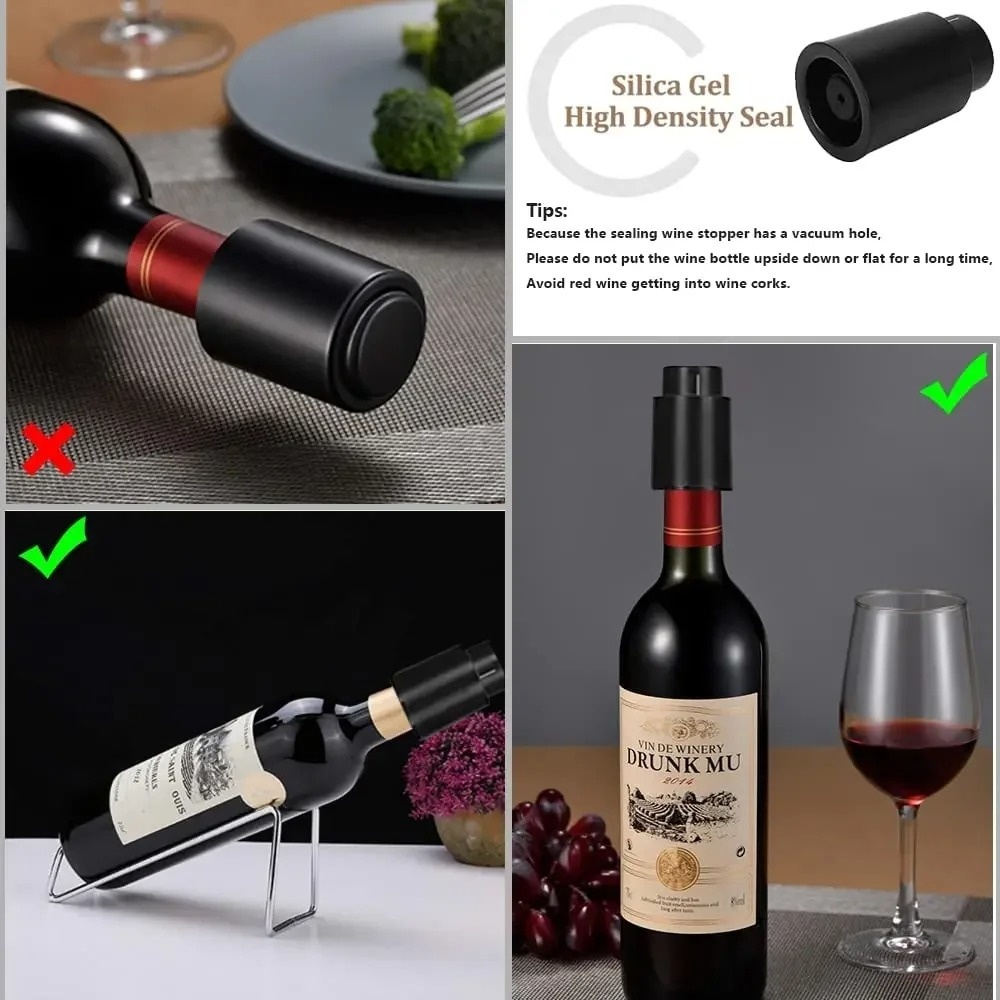 Reusable Push Type Vacuum Memo - đánh giá và giá Wine Stopper Vacuum
