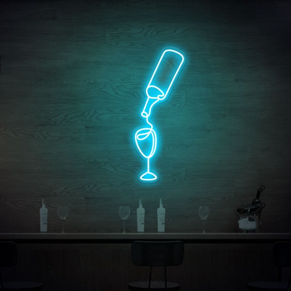Wine Led Neon Sign lights USB  - đánh giá và giá Wine Beer Store