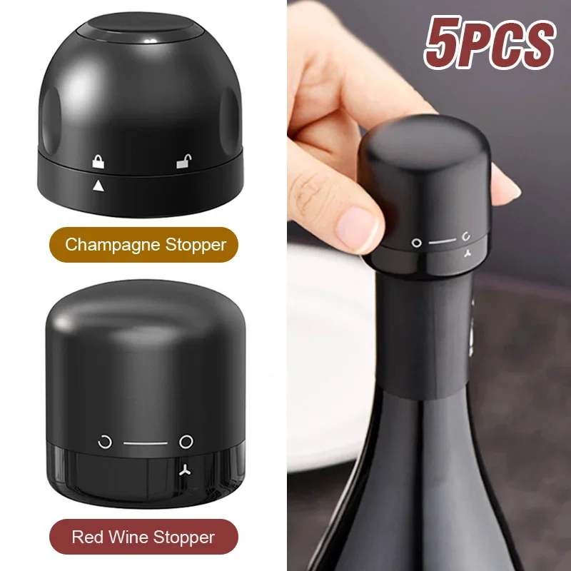 1/5pcs Vacuum Sealed Wine Bott - đánh giá và giá Wine Stopper Vacuum