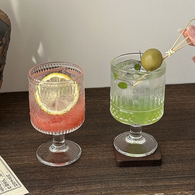 4pcs Set Vintage Embossed Mixe - đánh giá và giá Wine Beer Mixed Drinks