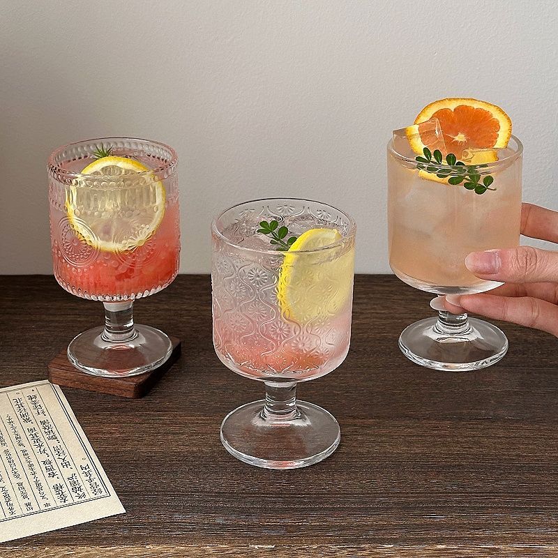 4pcs Set Vintage Embossed Mixe - đánh giá và giá Wine Beer Mixed Drinks