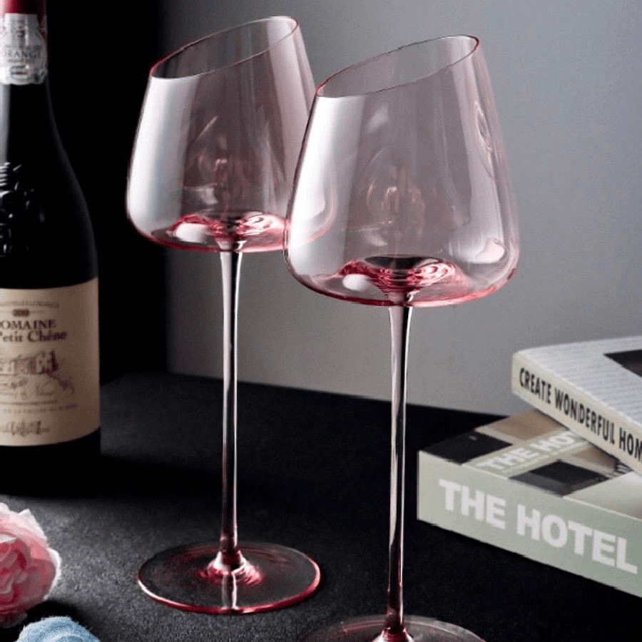 French Pink Flamingo Red Wine  - đánh giá và giá Wine Glass Set Crystal