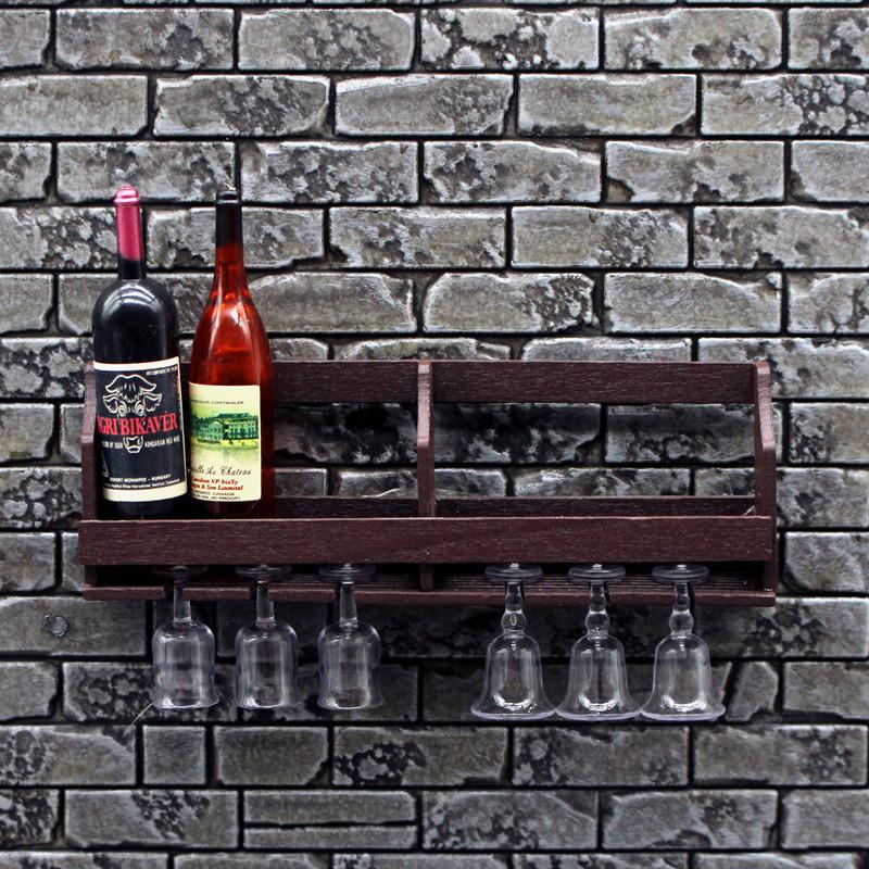 1Set Dollhouse Toy Simulation  - đánh giá và giá Wine Rack Wall Mount
