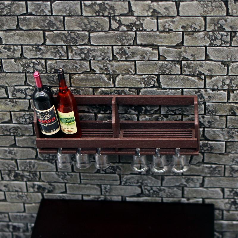 1Set Dollhouse Toy Simulation  - đánh giá và giá Wine Rack Wall Mount