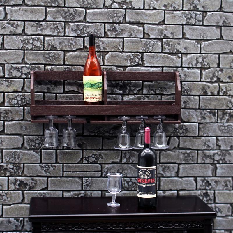 1Set Dollhouse Toy Simulation  - đánh giá và giá Wine Rack Wall Mount