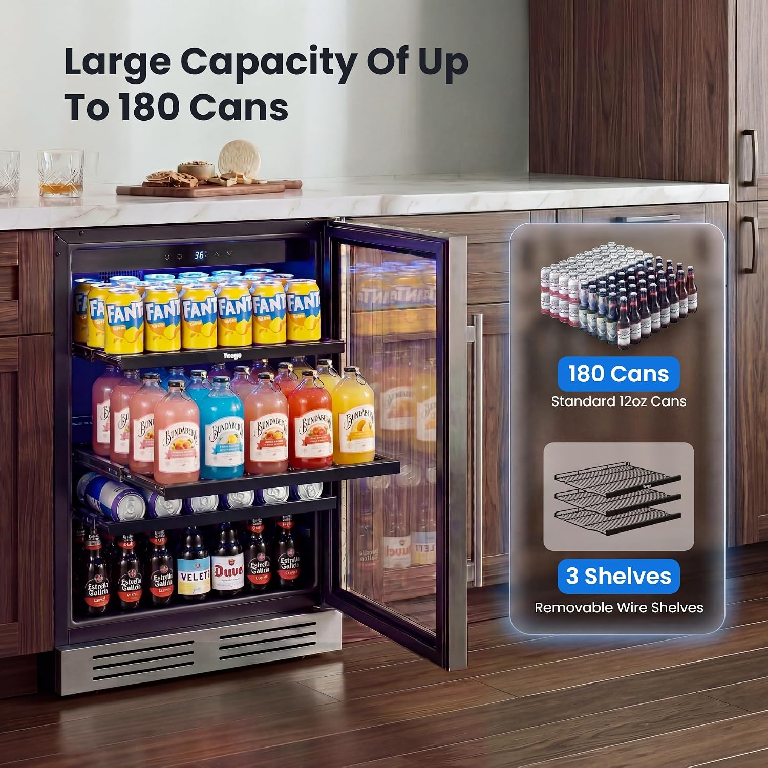 24 Inch Beverage Cooler Fridge - đánh giá và giá Wine Beer Fridge Under Counter