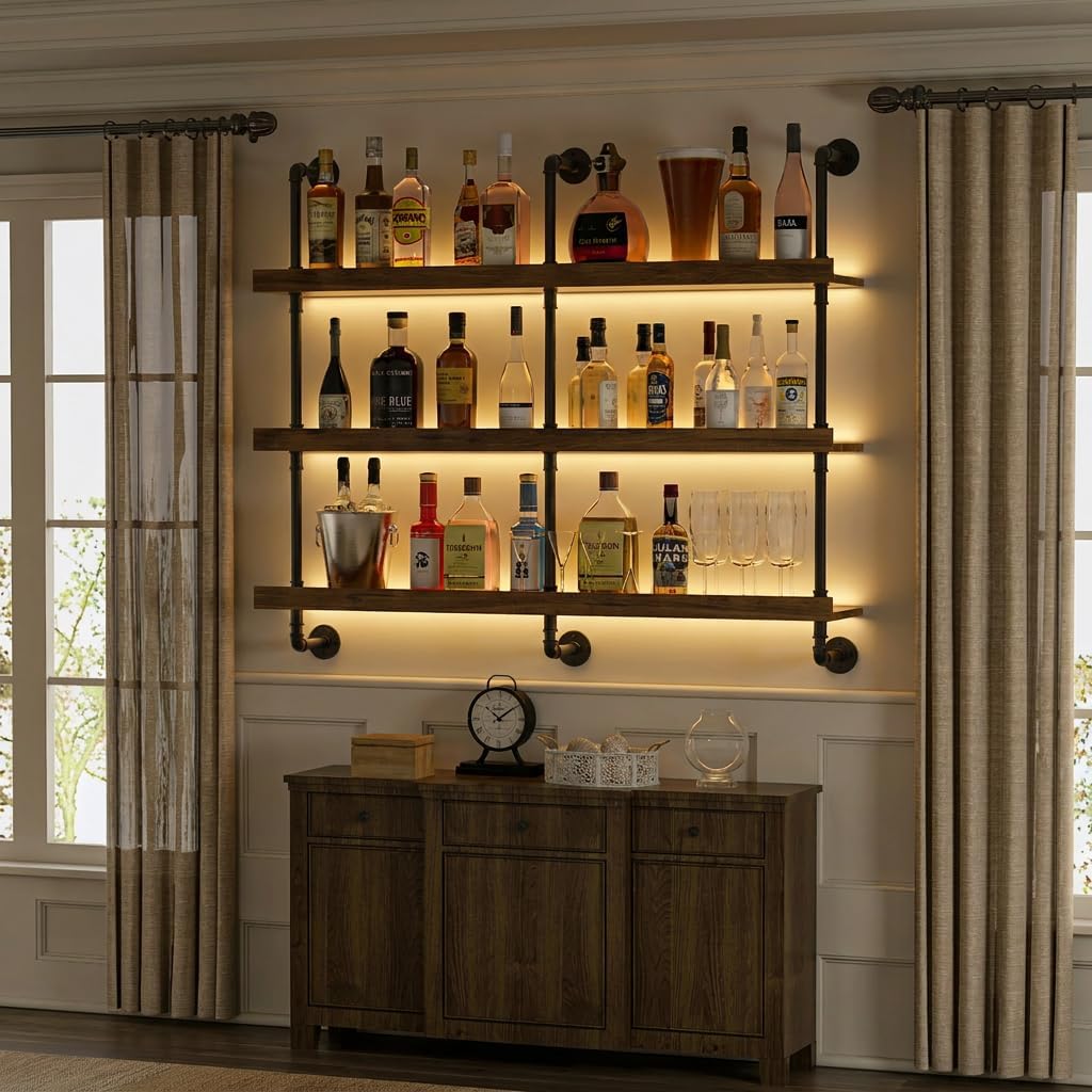 Wall Mounted Wine Rack With LE - đánh giá và giá Wine Rack Wall Mount