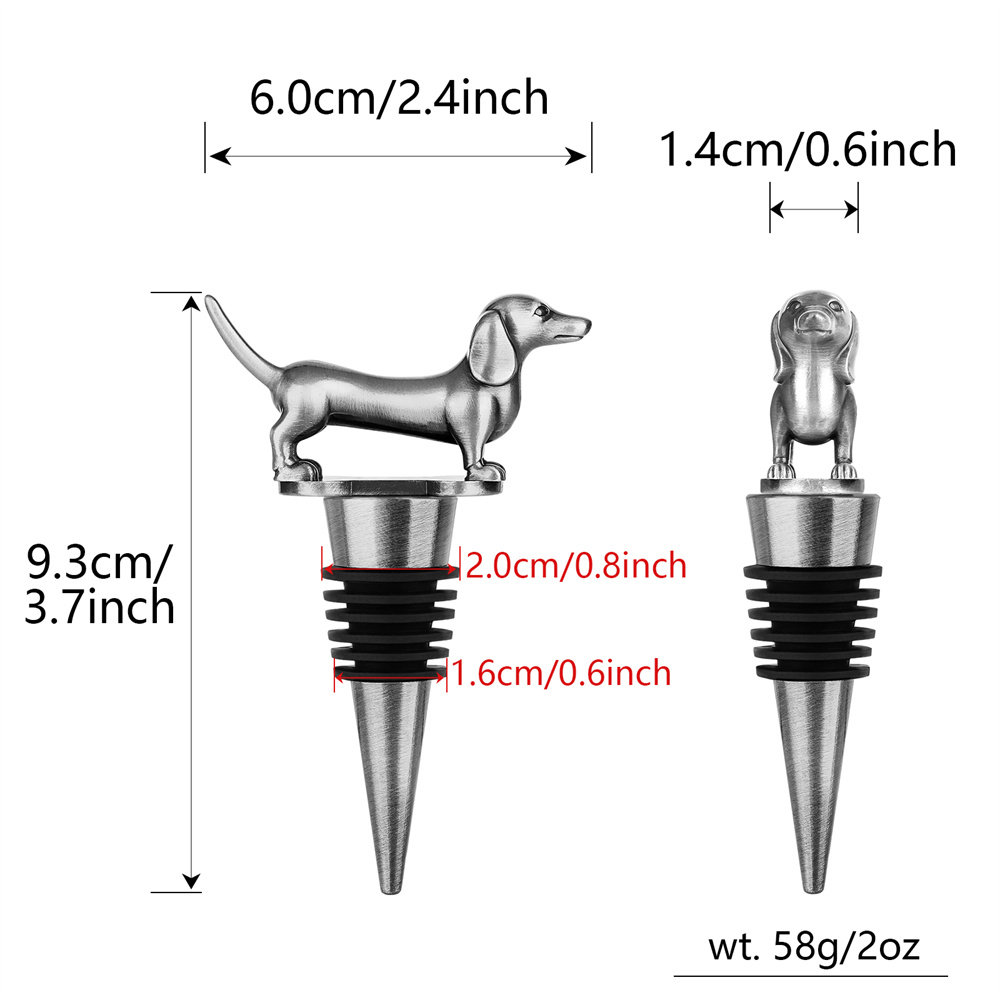 Wine Bottle Stopper Dachshund  - đánh giá và giá Wine Stopper Vacuum