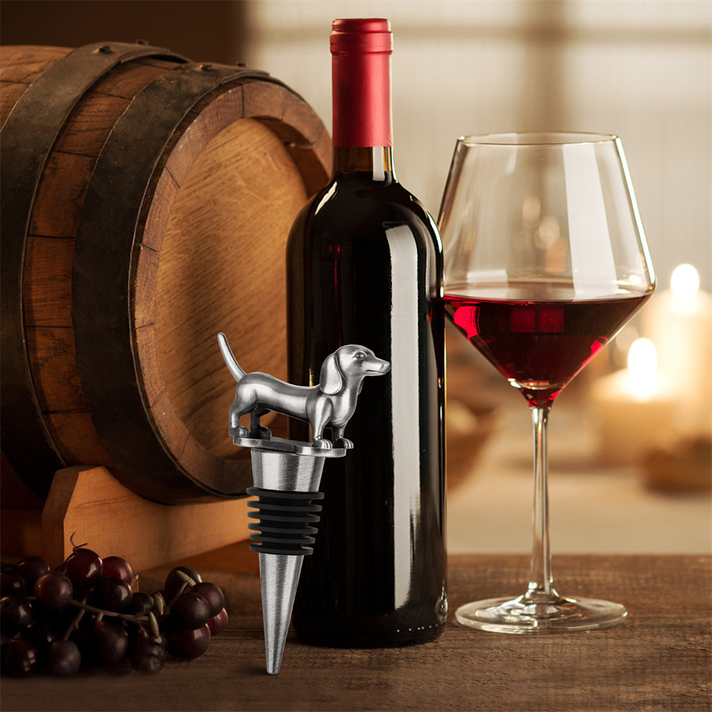 Wine Bottle Stopper Dachshund  - đánh giá và giá Wine Stopper Vacuum