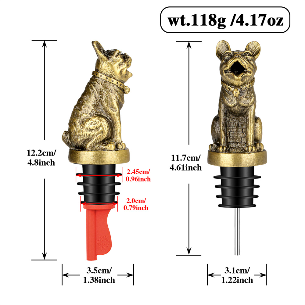 Cute French Bulldog Wine Pouer - đánh giá và giá Wine Stopper Vacuum