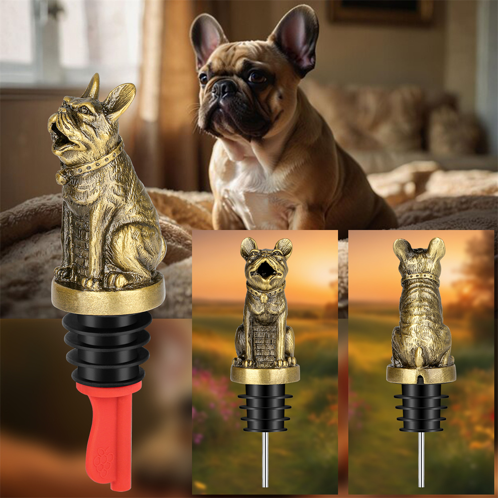 Cute French Bulldog Wine Pouer - đánh giá và giá Wine Stopper Vacuum