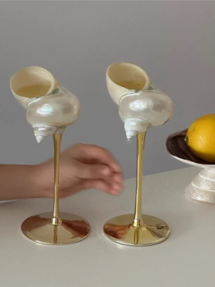 AhunderJiaz Retro Couple Seash - đánh giá và giá Wine Glass Set Crystal