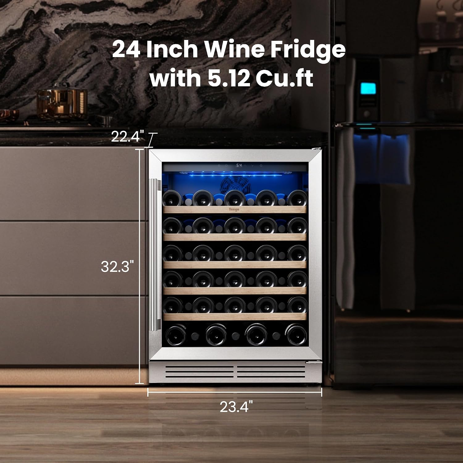 Yeego Wine Fridge Cooler - 24  - đánh giá và giá Wine Beer Fridge Under Counter