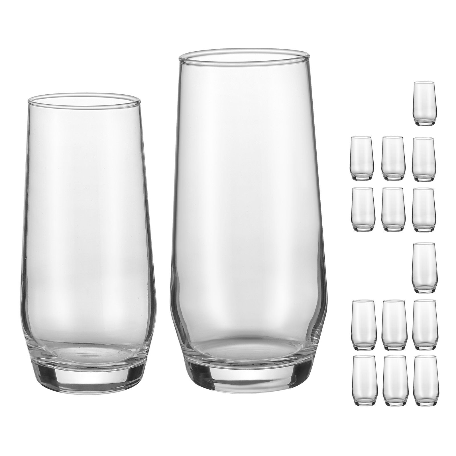 Drinking Glasses Set, 16-Piece - đánh giá và giá Wine Beer Mixed Drinks