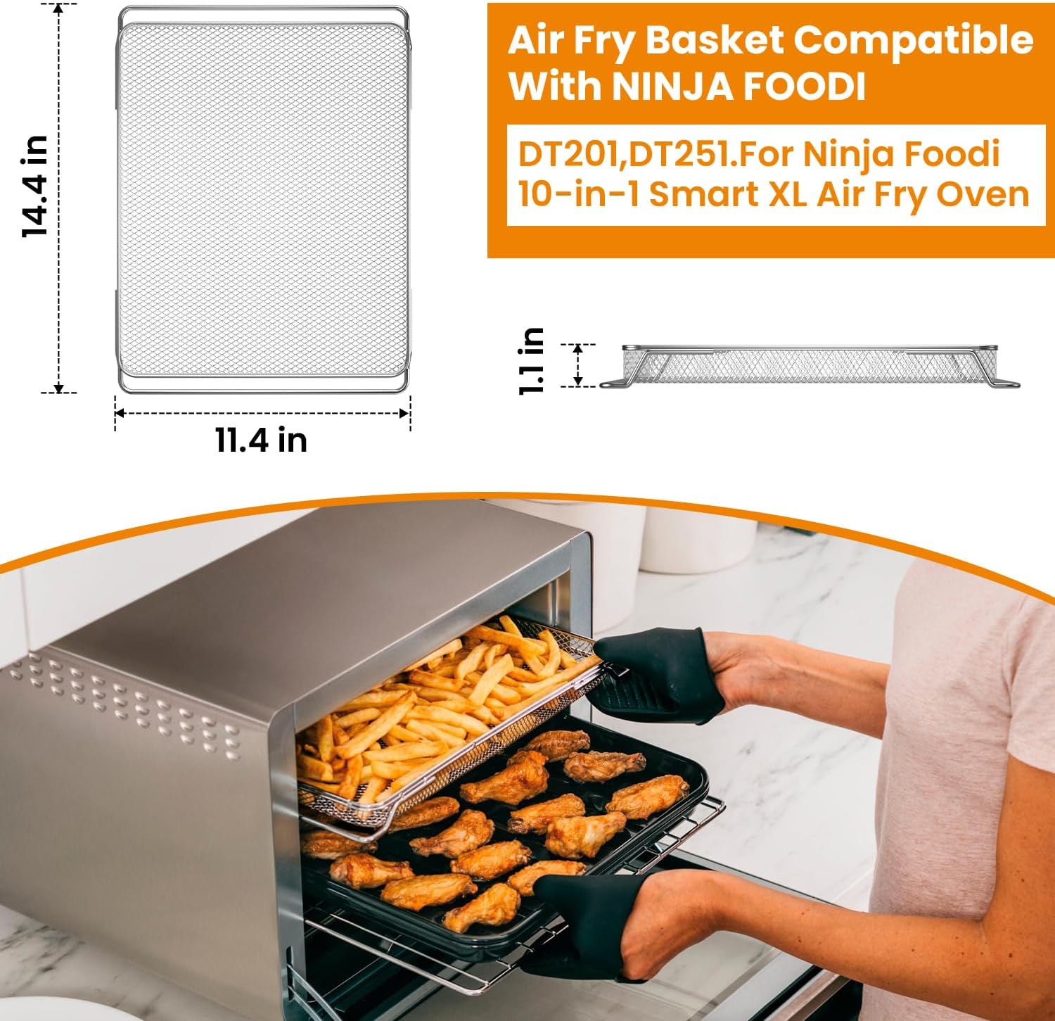 Air Fryer Oven Basket for Ninj - đánh giá và giá Ninja Air Fryer Dt201