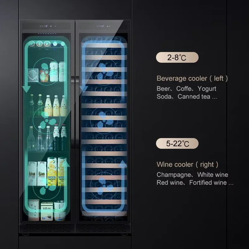 Built In Beverage Fridge Doubl - đánh giá và giá Wine Beer Fridge Under Counter